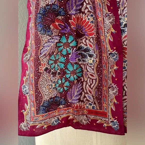 Liz Claiborne Scarf 7”x52” Likely Silk - Picture 5 of 6